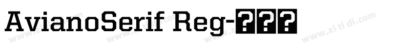 AvianoSerif Reg字体转换
